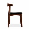 Aalborg Wooden Dining Chair, Black & Walnut