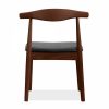 Aalborg Wooden Dining Chair, Black & Walnut