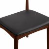 Aalborg Wooden Dining Chair, Black & Walnut