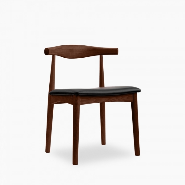 Aalborg Wooden Dining Chair, Black & Walnut
