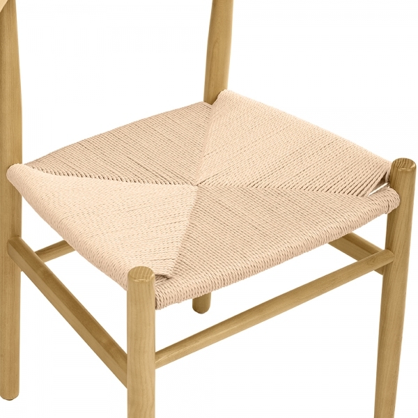 Aalborg Wooden Dining Chair, Natural Weave & Natural