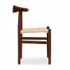 Aalborg Wooden Dining Chair, Natural Weave & Walnut