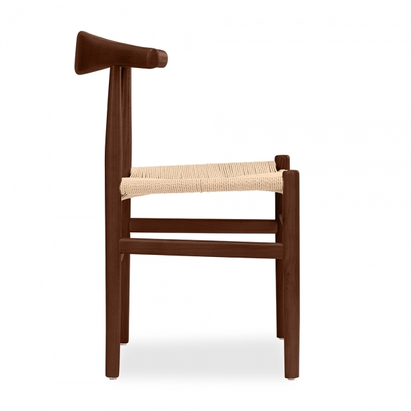 Aalborg Wooden Dining Chair, Natural Weave & Walnut