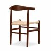 Aalborg Wooden Dining Chair, Natural Weave & Walnut