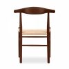 Aalborg Wooden Dining Chair, Natural Weave & Walnut