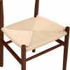 Aalborg Wooden Dining Chair, Natural Weave & Walnut