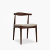 Aalborg Wooden Dining Chair, Speckled Stone Sustainable Boucle & Walnut
