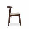 Aalborg Wooden Dining Chair, Speckled Stone Sustainable Boucle & Walnut