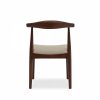 Aalborg Wooden Dining Chair, Speckled Stone Sustainable Boucle & Walnut