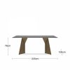 Abeline 8 Seat Dining Table, Sintered Stone & Brass