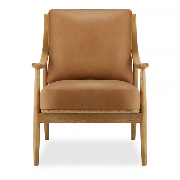 Adelaide Armchair, Tan Leather