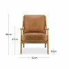 Adelaide Armchair, Tan Leather