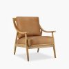 Adelaide Armchair, Tan Leather
