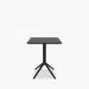Aiden Folding Square Cafe Table, Black