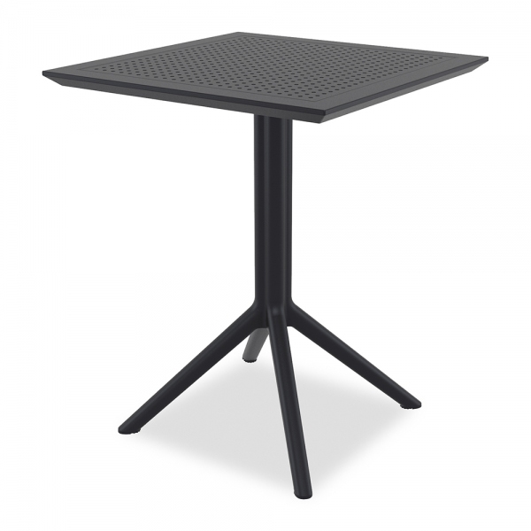 Aiden Folding Square Cafe Table, Black