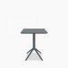 Aiden Folding Square Cafe Table, Dark Grey
