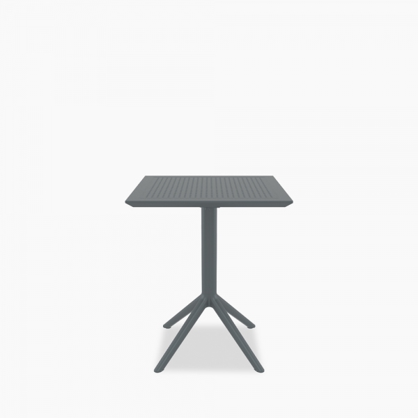 Aiden Folding Square Cafe Table, Dark Grey
