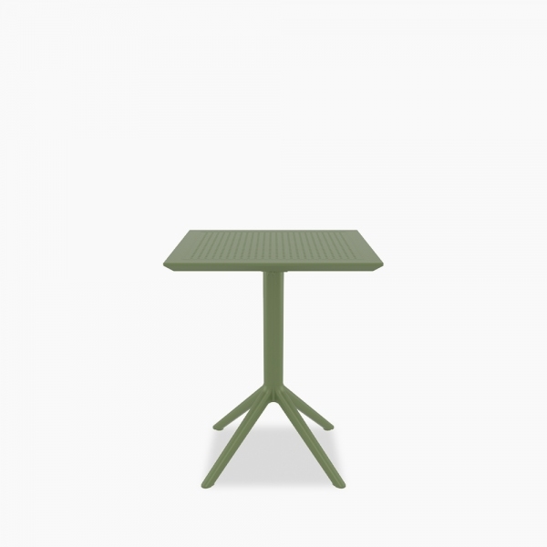 Aiden Folding Square Cafe Table, Olive Green