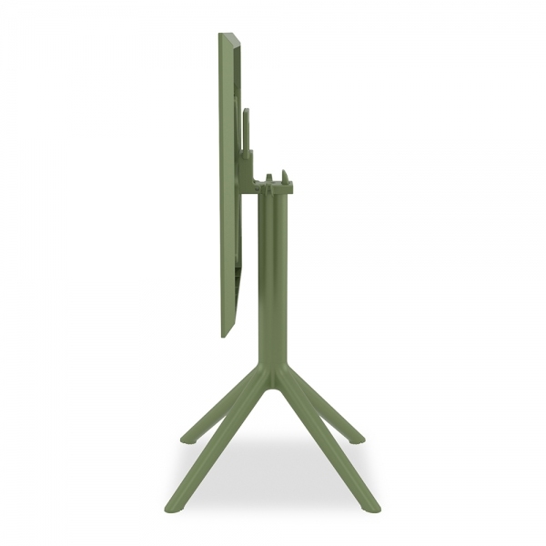 Aiden Folding Square Cafe Table, Olive Green