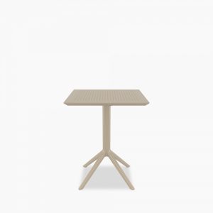 Aiden Folding Square Cafe Table, Taupe