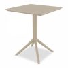 Aiden Folding Square Cafe Table, Taupe