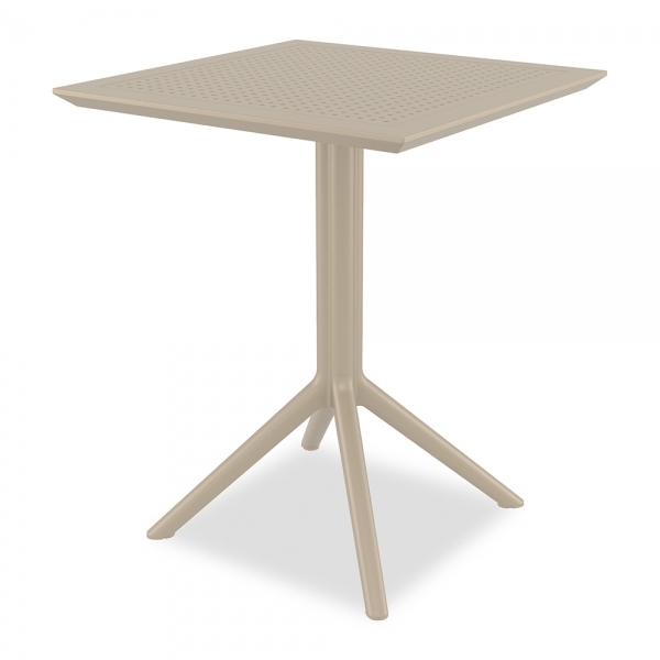 Aiden Folding Square Cafe Table, Taupe