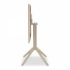 Aiden Folding Square Cafe Table, Taupe