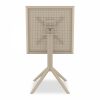 Aiden Folding Square Cafe Table, Taupe