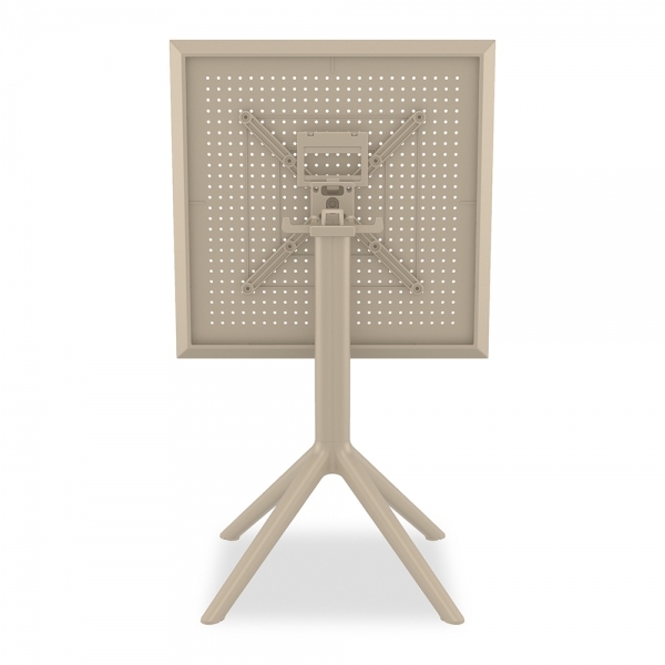 Aiden Folding Square Cafe Table, Taupe