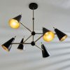 Alberto Task Pendant Light, Black & Brass