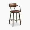 Algora Bar Stool, Vintage Brown