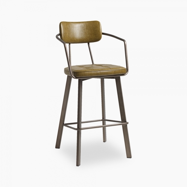 Algora Bar Stool, Vintage Gold