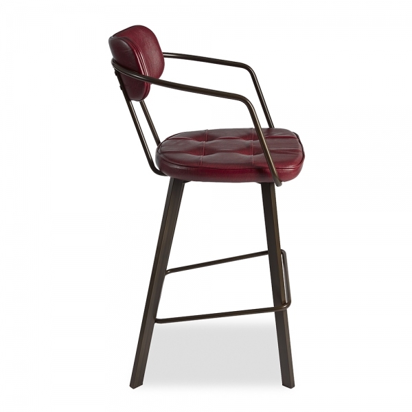 Algora Bar Stool, Vintage Red
