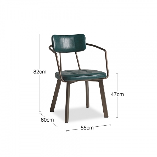 Algora Carver Dining Chair, Vintage Teal