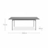 Angus 8 Seat Dining Table, Black Ash