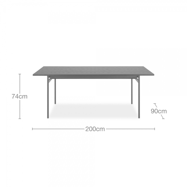 Angus 8 Seat Dining Table, Black Ash