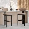 Arbor Bar Stool, Latte Sustainable Fabric