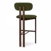 Arbor Bar Stool, Olive Green Sustainable Velvet