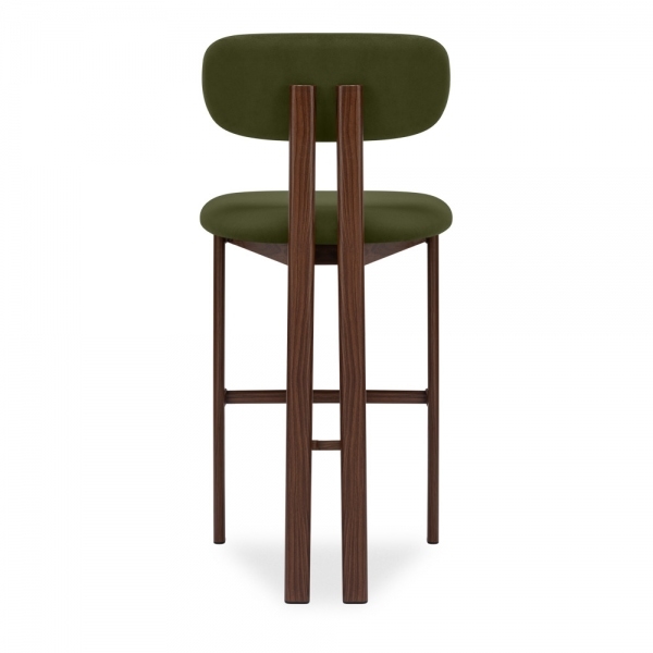 Arbor Bar Stool, Olive Green Sustainable Velvet