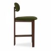 Arbor Kitchen Stool, Olive Green Sustainable Velvet