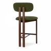 Arbor Kitchen Stool, Olive Green Sustainable Velvet