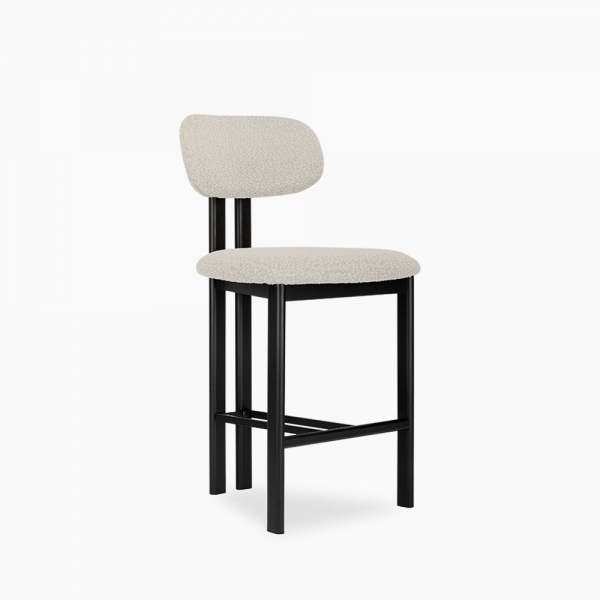 Arbor Kitchen Stool, Speckled Stone Sustainable Boucle