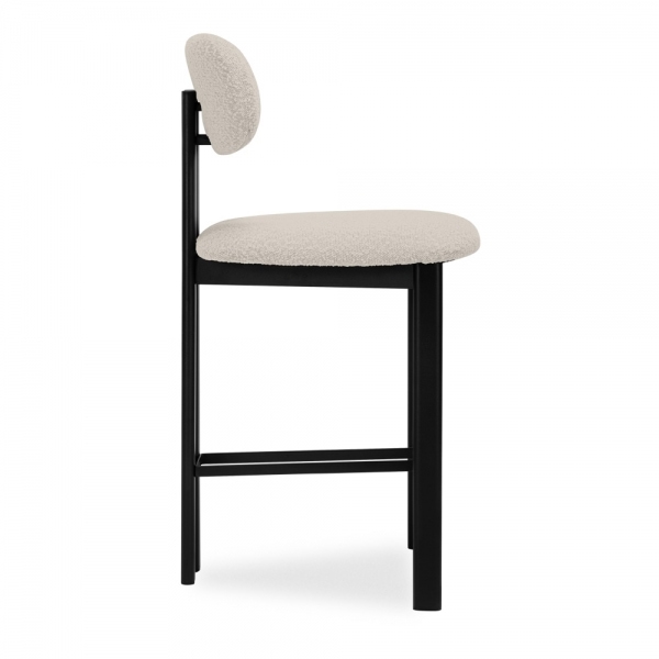 Arbor Kitchen Stool, Speckled Stone Sustainable Boucle