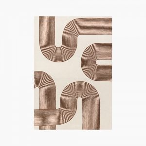 Archie Hand Tufted Rug, Beige & Brown