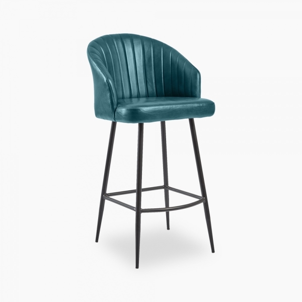 Argyle Bar Stool, Vintage Blue