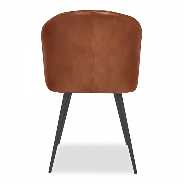 Argyle Leather Tub Chair, Bruciato Tan