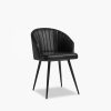 Argyle Leather Tub Chair, Vintage Black