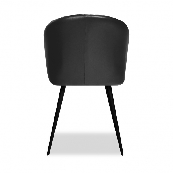 Argyle Leather Tub Chair, Vintage Black