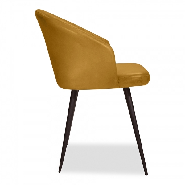 Argyle Leather Tub Chair, Vintage Gold