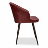 Argyle Leather Tub Chair, Vintage Red